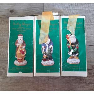 Vintage Heilig-Meyers Santas From Around the World Set of 3 W/ Boxes